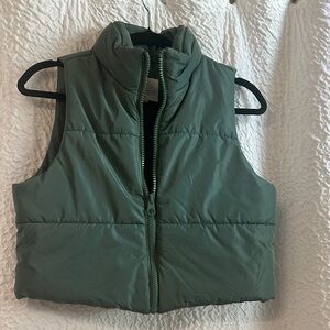 GB girls Green Puffer Vest